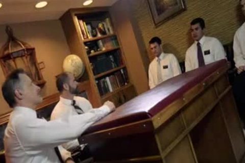 Mormon orgy - Three Elders, Two twinks