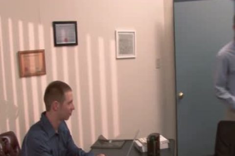 nice-looking homo gets anal nailed In The Office