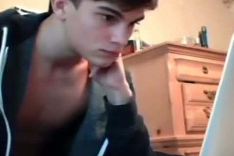 concupiscent boy disrobes in nature's garb On web camera