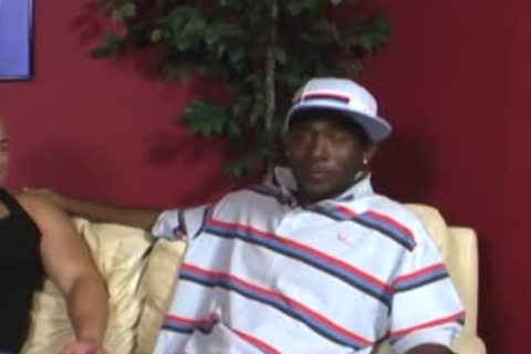 chubby Bald boy Does Decent Deepthroat On A dark dick