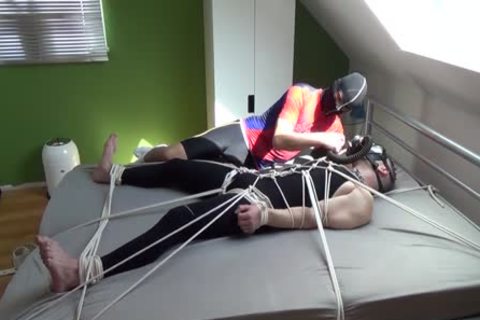 Two teens Having enjoyment In Lycra With Breathcontrol And Magic Wand