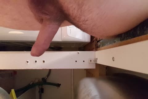 Washing The Dishes in nature's garb. Floppy Precum cock Wobble