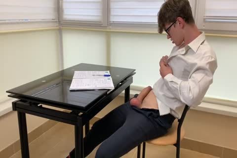Young wanking after classes