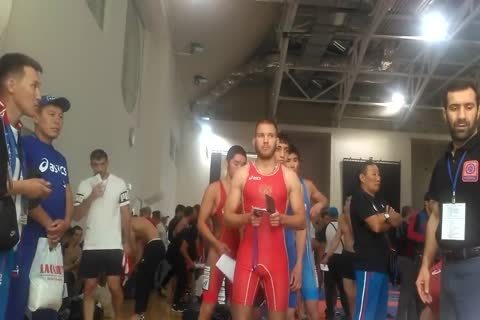 Middle Eastern boyz Weigh-in before Wrestling Tournament