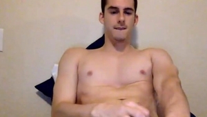 pumped up man Showing His nipples And cock In webcam