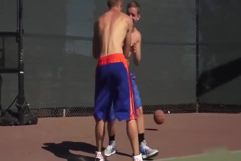 that guy shoots that guy Scores