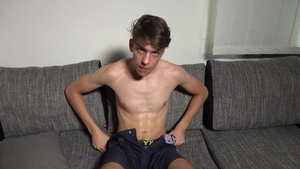 EastBoys - Solo cute and hairy gay cumshot on webcam