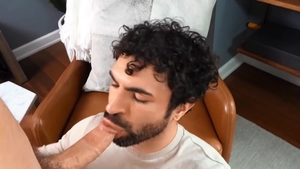 Drill My Hole: Receiving facial indoors next to inked gay