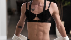 Femboyish: Gonzo-style scene featuring gagging and lingerie